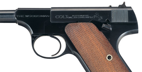 The Colt Woodsman,One of the most popular and long lasting semi automatic .22 plinking pistols, the 