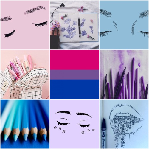 Bisexual Moodboard With Drawing Themes for @uwu-doughboy ! <3