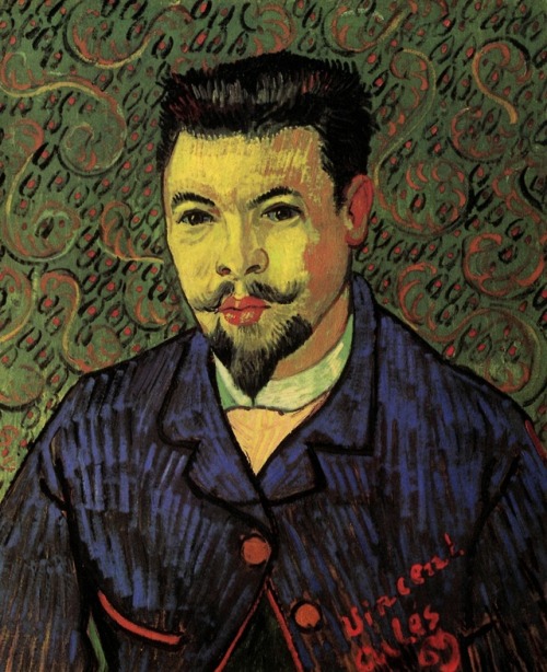 artist-vangogh:  Portrait of Dr. Felix Rey, 1889, Vincent van GoghSize: 64x53 cmMedium: oil on canvas