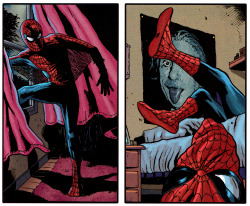 jthenr-comics-vault:  With great power, comes great responsibility. Remember that, Pete. Remember that.” Amazing Spider-Man Family #1 (October 2008)Art by Alex Cal &amp; Rain BeredoWords by J.M. DeMatteis  até o homem aranha tira um cuxilim