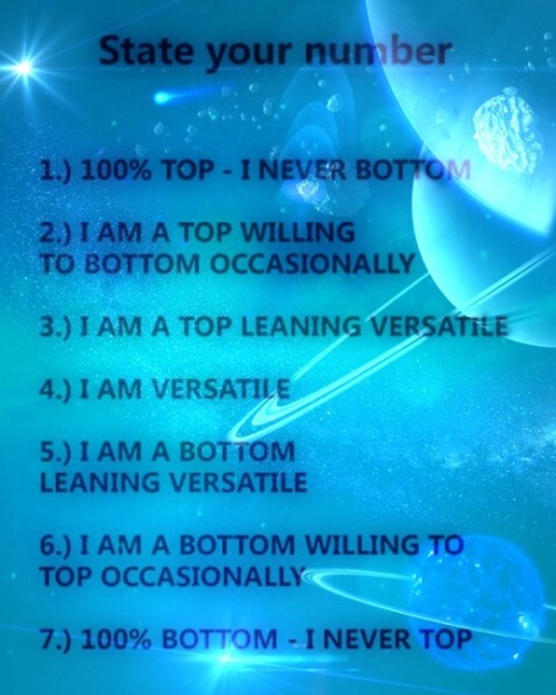 aibu9:7.) 100% bottom - I never top