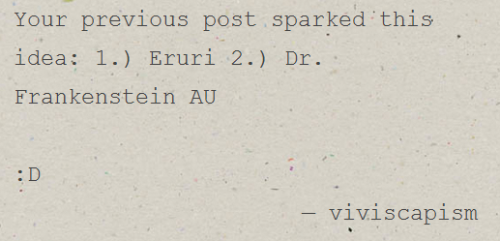 xyuwa:  Levi you should sew on Erwin’s right hand at first! 