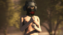 soulburnin: IQ holding a rose. While naked.