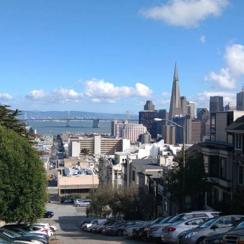 Not a bad view on the way to work if you can get it. #sanfrancisco #baybridge #broadway #nofilter #p