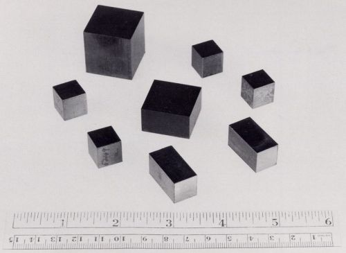 materialsscienceandengineering: Various cubes and cuboids of uranium produced during the Manhattan P