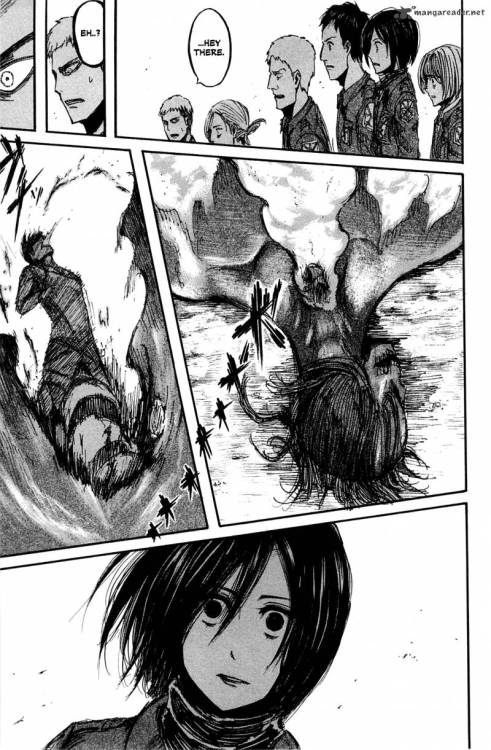 I kind of redrew several pages of snk in my sketchbook…. Chapter 9 page 32-37 to be more prec