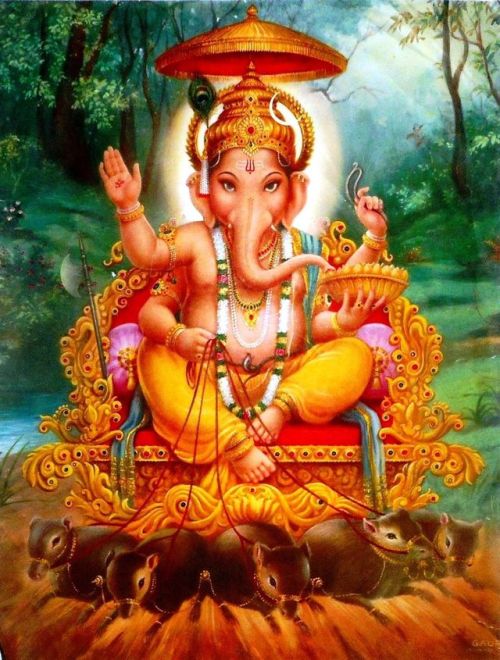 Lord Ganesha Over 40 years old print (via ebay: Ganga_jal)