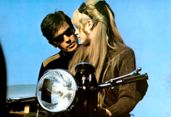 Une-Dame-Folle:alain Delon And Marianne Faithfull In The Girl On A Motorcycle, 1968