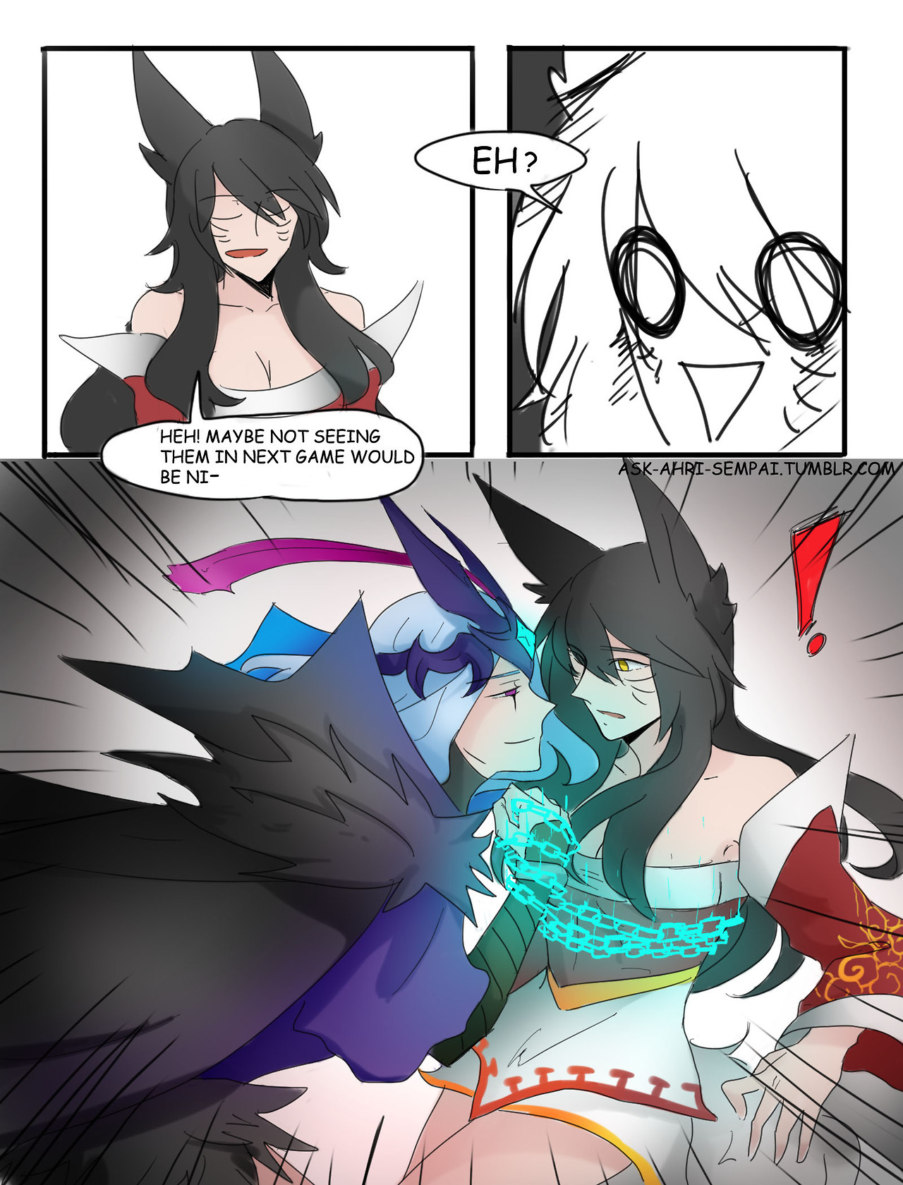 ask-ahri-sempai: ask-ahri-sempai:  “Awww…now this is a better love story.”
