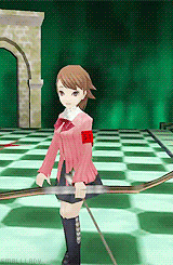 smalllady:  Once you awaken to the power of Persona, you remember everything that happens during the Dark Hour…It’s like trading away your innocence…In exchange for power, you can no longer look away from the things you don’t want to see. 