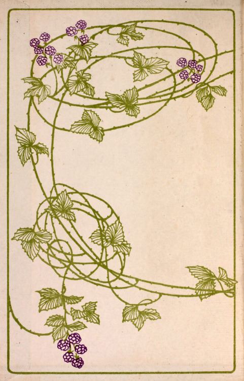 xdivinechaosartx: michaelmoonsbookshop: art nouveau patterned end paper  Gresham Poetry c1905 L