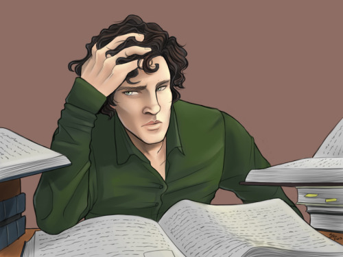 kafers: Sherlock at University. A very long overdue commission for Adelate! It’