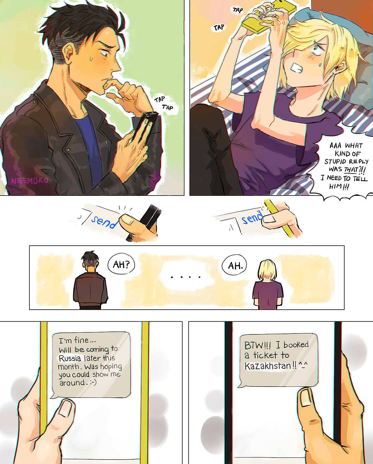 neemoko:  Otayuri Week Day 4: Long DistanceIn which, early on both Yurio and Otabek
