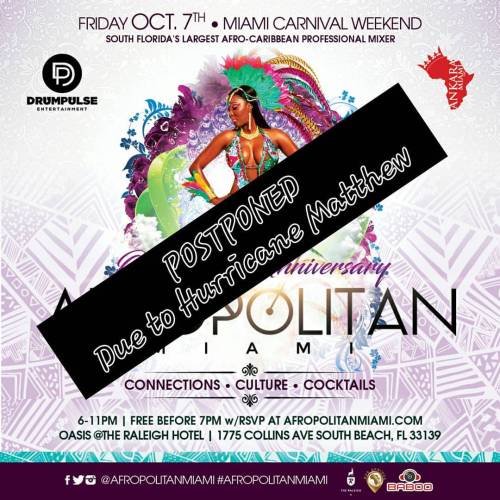 #THANKYOU to those who have RSVP&rsquo;d for #AfropolitanMiami&rsquo;s Anniversary Edition!&