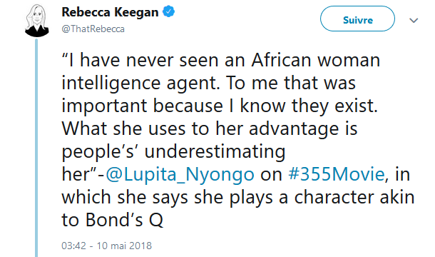 directedbybjenkins:  “355″ Movie infos so far at the Cannes Film Festival 2018