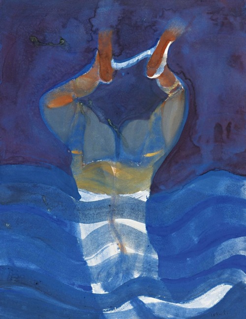 thunderstruck9:Francisco Toledo (Mexican, b. 1940), Diver, 1963. Watercolor on paper, 31.1 x 24.1 cm