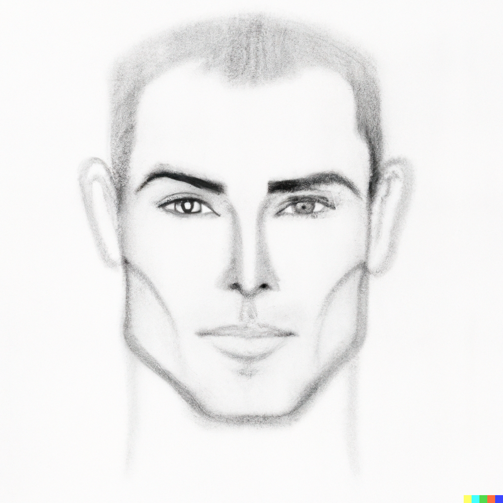 i made gigachad – “Pencil sketch of the ideal male face – The benchmark for pure attractiveness