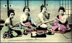 Topless Japanese Geisha. Via Okinawa Soba.