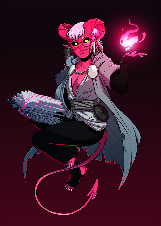 photo D&D Tiefling Fanart tiefling wizard on tumblr