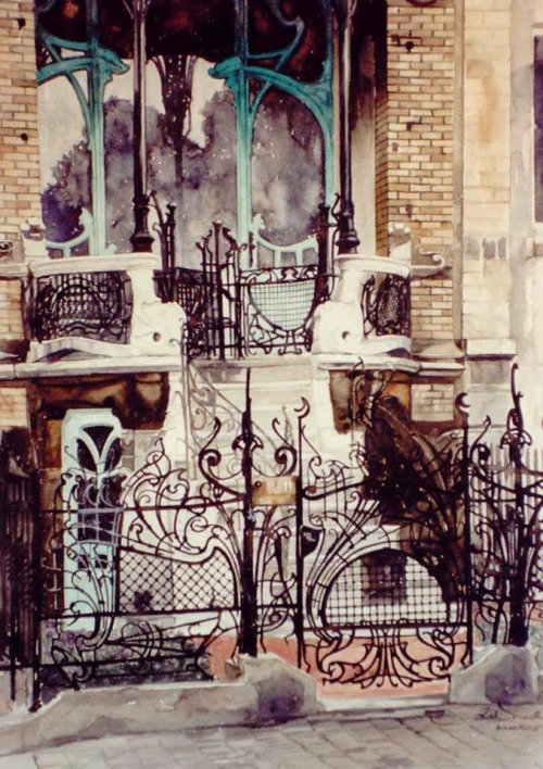 Casa Batlló (Gaudí - Barcelona) - Paul Dmoch (Belgian painter)WatercolourPaul DmochI w