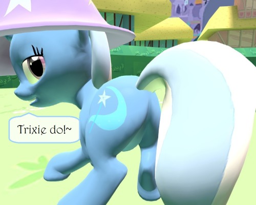 asktrixandberry:  Trixie: A quick plot expansion spell, make the colts go crazy.  X3!