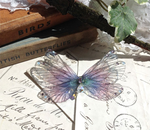   Faerie wing jewelry by Under the Ivy.