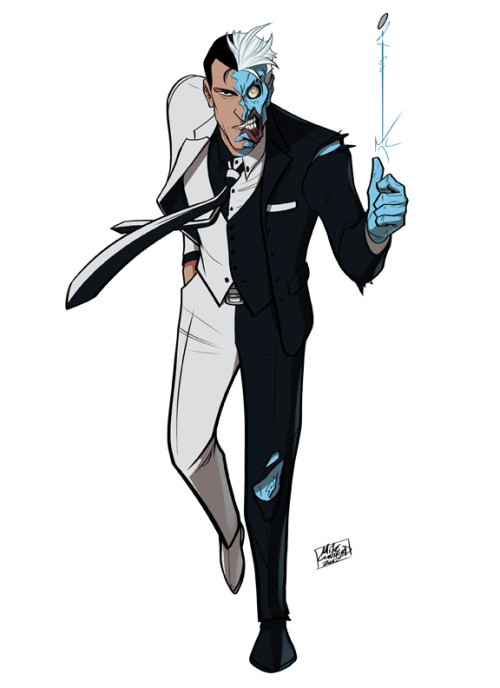 whotookcheesuschrist: pulp-punk: I was going to try to do a Two-Face redesign, but then I just ended up drawing Two-Face. I got nothing! @about-faces 