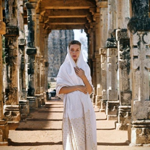 Lauren Bacall behind the scenes of Northwest Frontier, 1959Credit goes to: /ForeverLaurenBacall