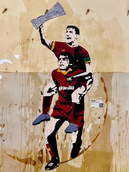 What we do in life, echoes in eternity. Street art from Rome that celebrates AS Roma’s Conference Le