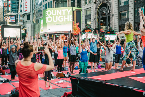 Summer Solstice Yoga In Times Square / International Day of Yoga. June 21, 2015