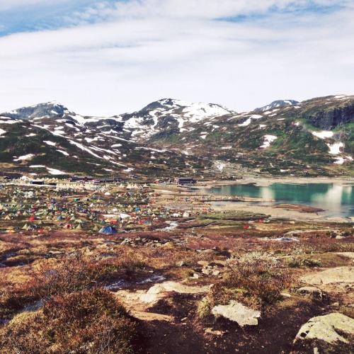 From a festival I went to this summer; Vinjerock. A norwegian music festival in the mountain area of