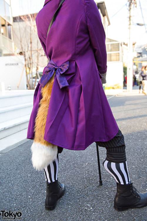 Furry fox and neko on the street in Harajuku wearing handmade and remake fashion as well as items fr