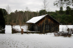 homeintheforest:  Garage in Snow by Matt