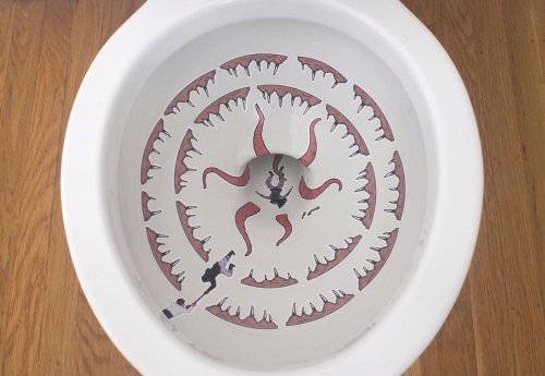 tat2world:  See?  NERDATORIUM!  NERD XP LEVEL:  Boba Fett in a Toilet Sarlacc’s Mouth!   That’s right.  You don’t come to the NERDATORIUM! , and ya don’t get  first dibbs on the Sarlacc in Your Toilet” decal set. They are currently Unavailable,