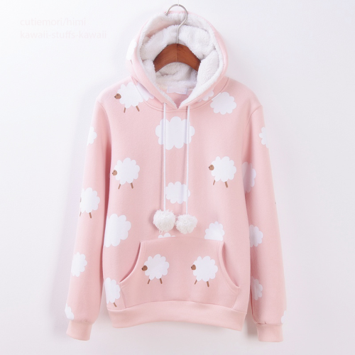 kawaii-stuffs-kawaii: Sheep clouds hoodie sweater kawaii young girl fashionhimifashion | cutemorie |