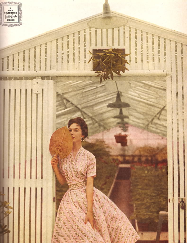 theniftyfifties:  Fashion for Good Housekeeping, 1954. 