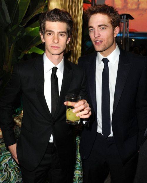 Robert Pattinson & andAndrew Garfield at the 2011 Golden Globes after party . #robertpattinson #