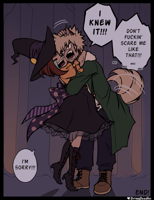 drizzydoodles - a cute witch gives borkugou a heckin’ spook.have...