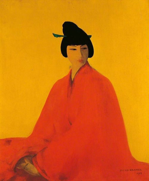 ein-bleistift-und-radiergummi:Jacob Kramer ‘A Japanese Girl’ 1918.(Source: the