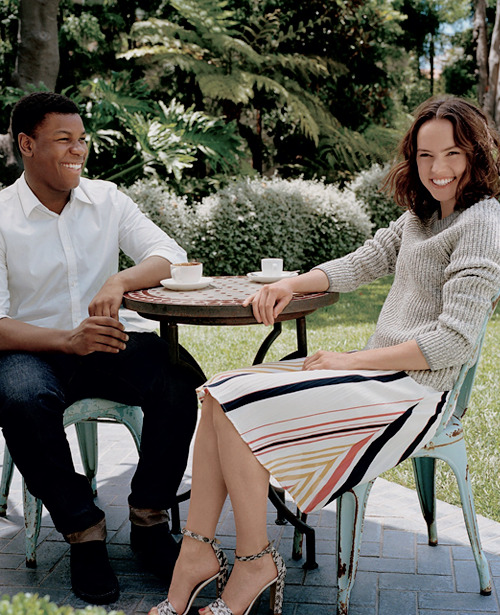 daisyridleydaily: Daisy Ridley & John Boyega for Vogue 