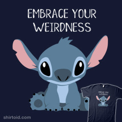 shirtoid:Embrace Your Weirdness by ddjvigo is ป today (5/12) at Shirt Punch