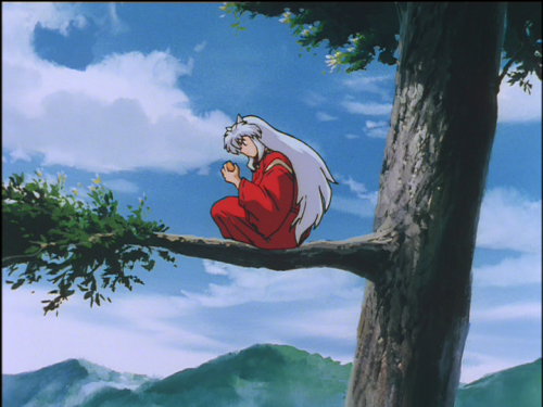 shitheaddog: Aesthetic Inuyasha in trees