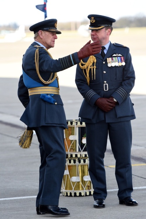 Prince Philip, Duke of Edinburgh presented a new Standard to 32 (TR) Squadron at RAF Northolt on Mar