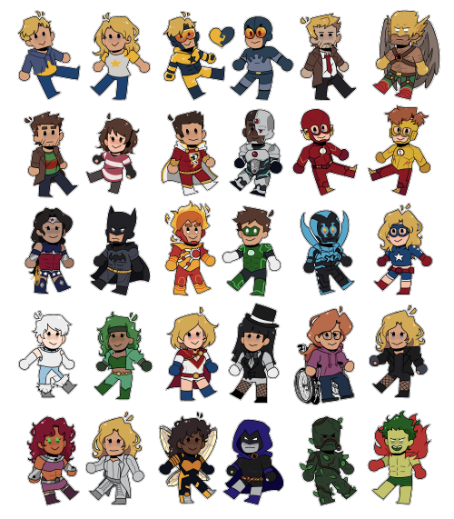 I am making a lot of stickers of miscellaneous DC heroes! If you wanna get some, here’s the link to 