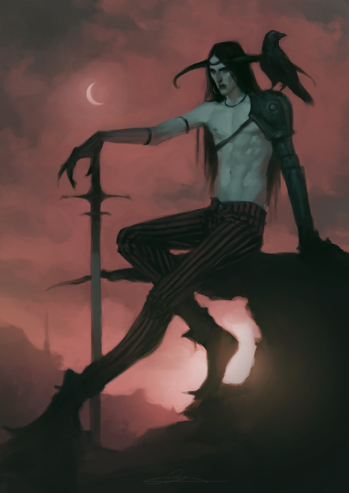 jodeeeart:This went very goth in the end <3