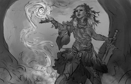 Got ill yesterday so a delayed weekly Patreon sketch of a sylvari necromancer from Guild Wars 2. :)I