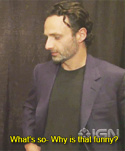 fuckmedaryldixon:  I feel like Andrew Lincoln thinks he’s actually Chandler’s