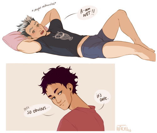 felidadae:Smitten Bokuto who Was-Not-Staring-At-The-Butt-He-Swears (he totally was and we all know