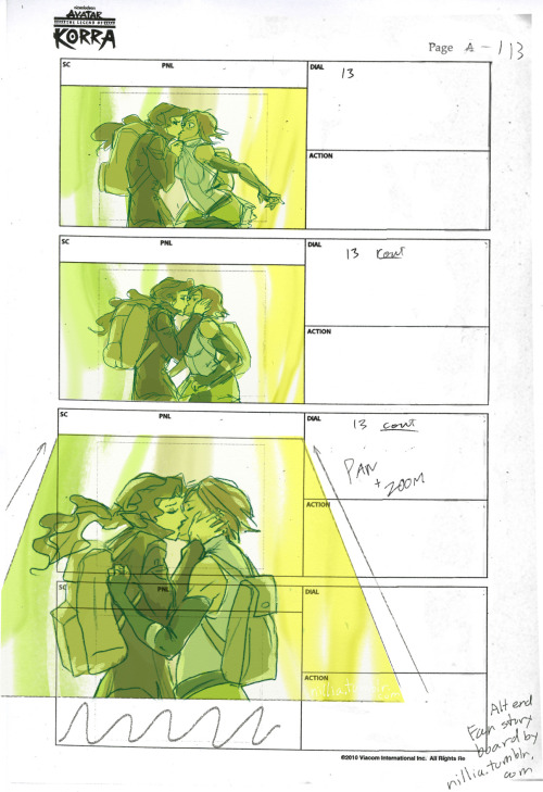 nillia:  So I’ve been working on some pretend story boards for a while now. This is actually my third revision….When I finally decided what to do, drawing was pretty fast.   I think I spent more time going through and learning from the colored finale