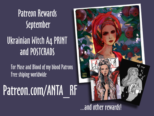 New rewards for this month!If you want to support my art and get some presents - check my Patreon pa